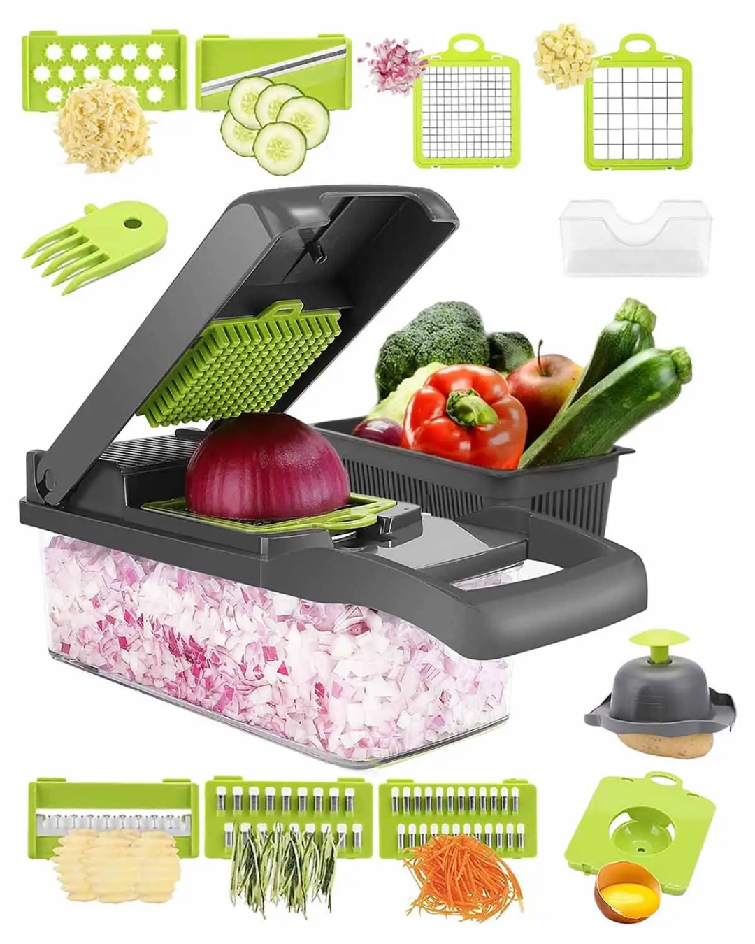 🥕 Découpeuse de Légumes 14 en 1 – Gagnez du temps, gagnez en plaisir !