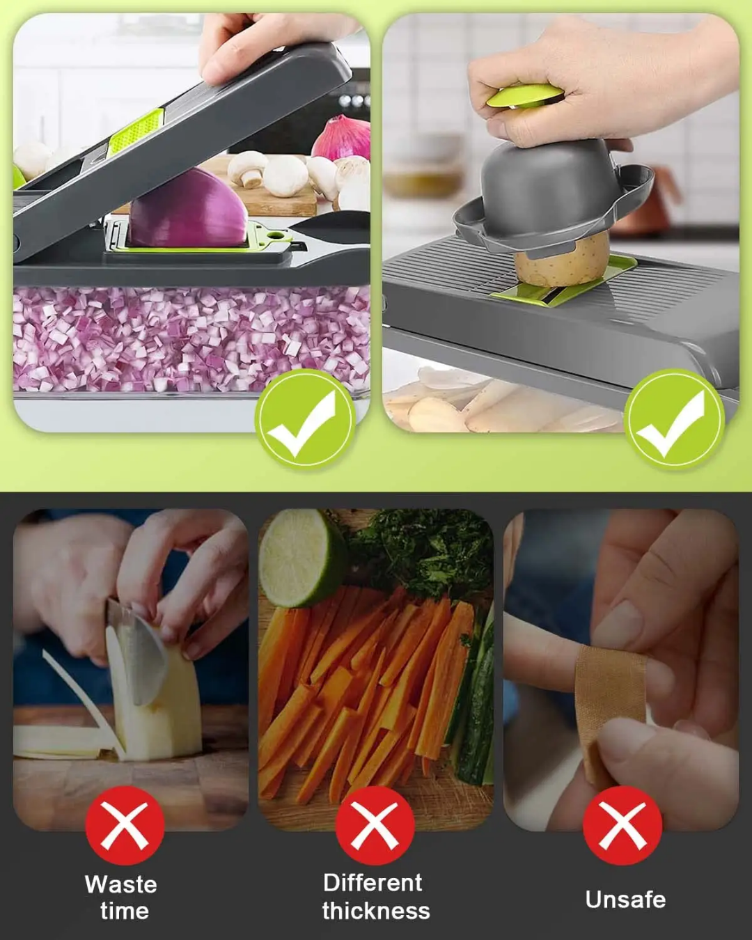 🥕 Découpeuse de Légumes 14 en 1 – Gagnez du temps, gagnez en plaisir !