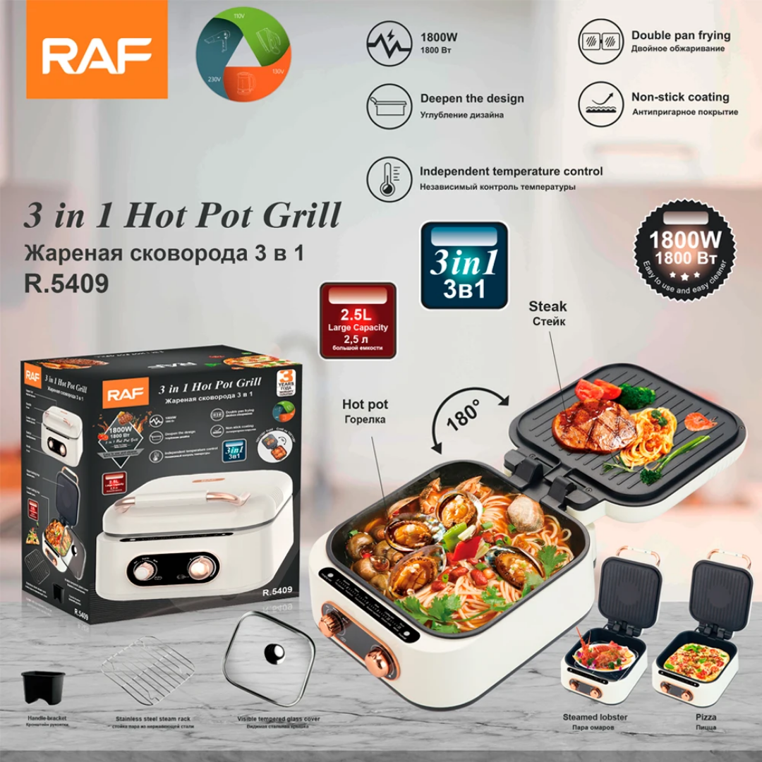 Grill et Marmite électrique 3 en 1
