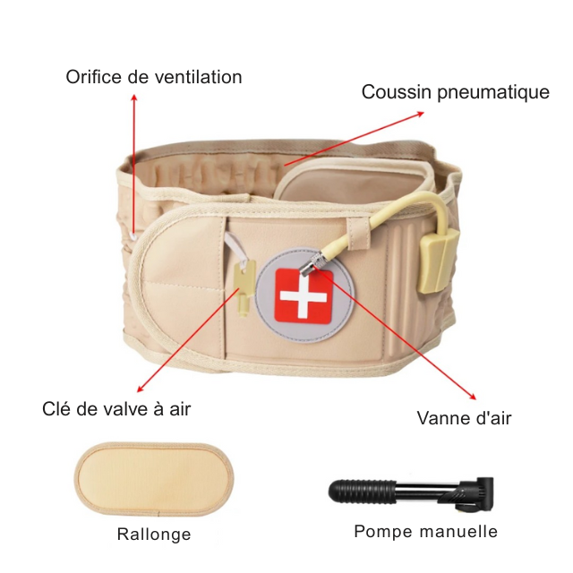 Ceinture de Décompression Lombaire 3-en-1