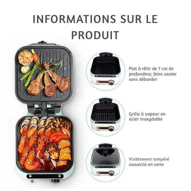 Grill et Marmite électrique 3 en 1