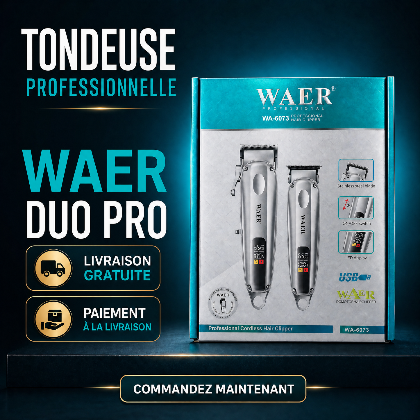 WAER DUO PRO — UNE TONDEUSE SUR LAQUELLE VOUS POUVEZ COMPTER