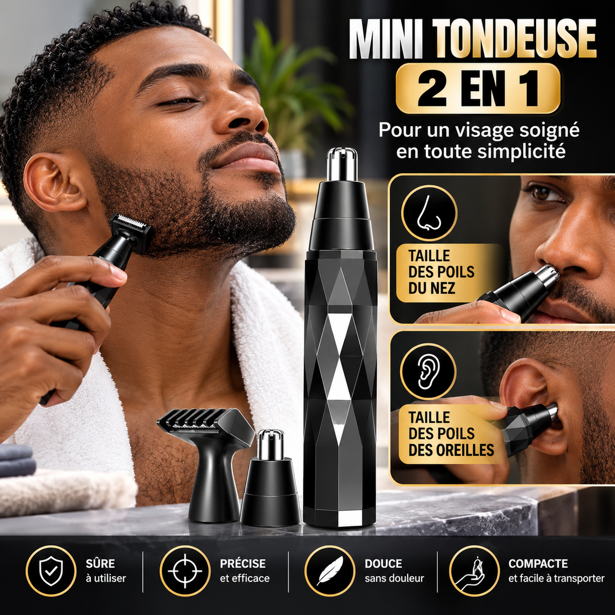 MINI TONDEUSE 2 EN 1