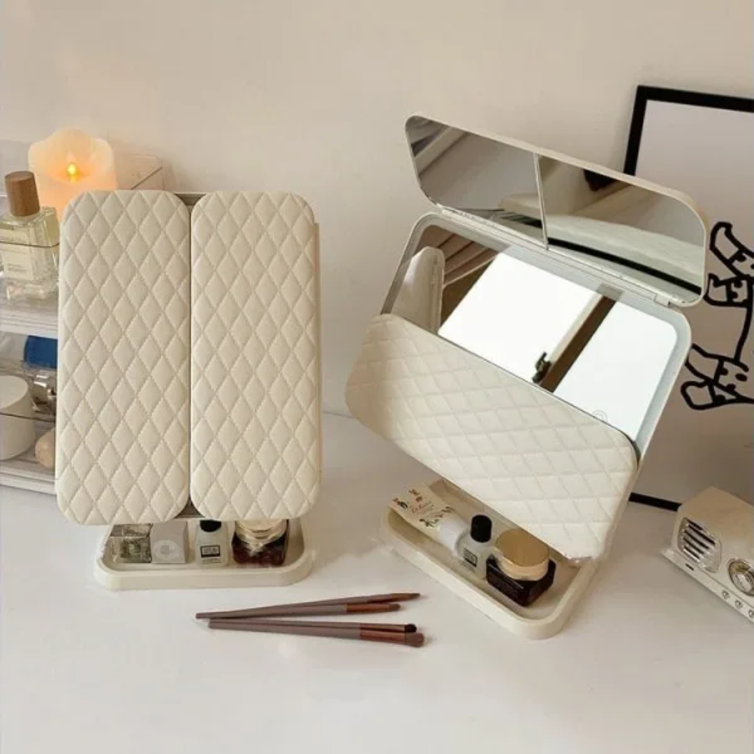 LumiFace™ – Miroir LED 3 Volets Beauté Pour Femme