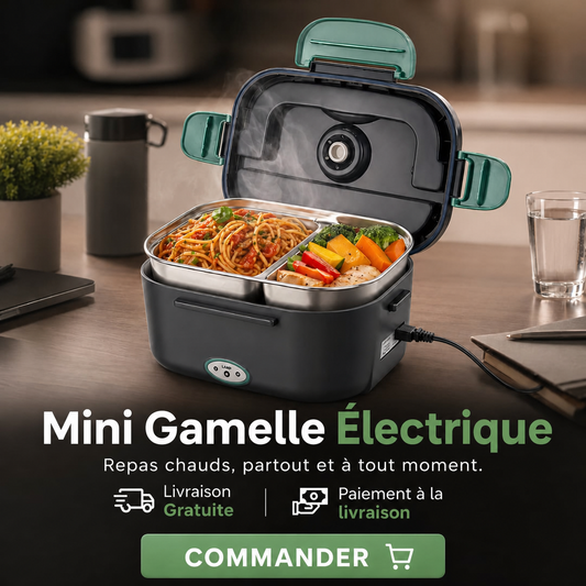 MINI GAMELLE ELECTRIQUE A DEUX COMPARTIMENTS (1,5 Litre au total)
