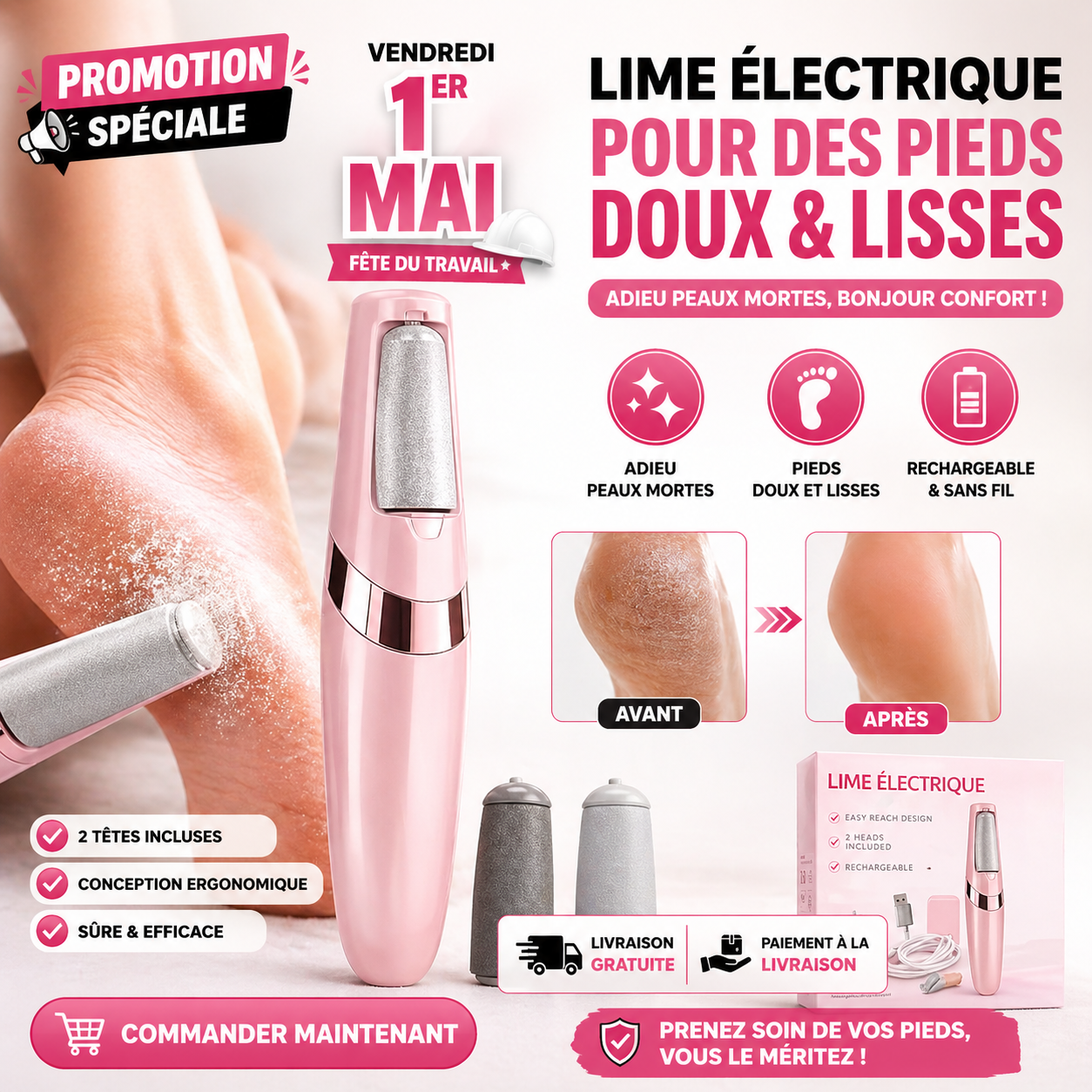 LIME ÉLECTRIQUE ANTI CALLOSITÉS